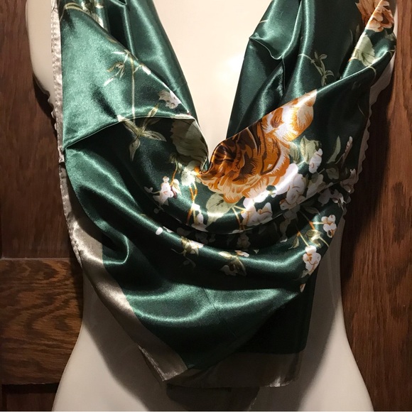 Top rated Large Square Silky Scarf 35” x 35” - Picture 4 of 4